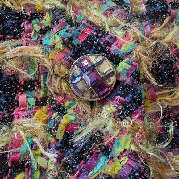 CHANEL STUNNING 22A MULTICOLOR TWEED VEST COAT DRESS!  38 - Picture 13 of 15